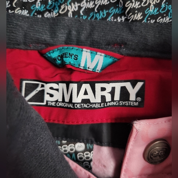 686 Women's Smarty Snowboard Pants 3-in-1 Medium Red - Picture 3 of 14